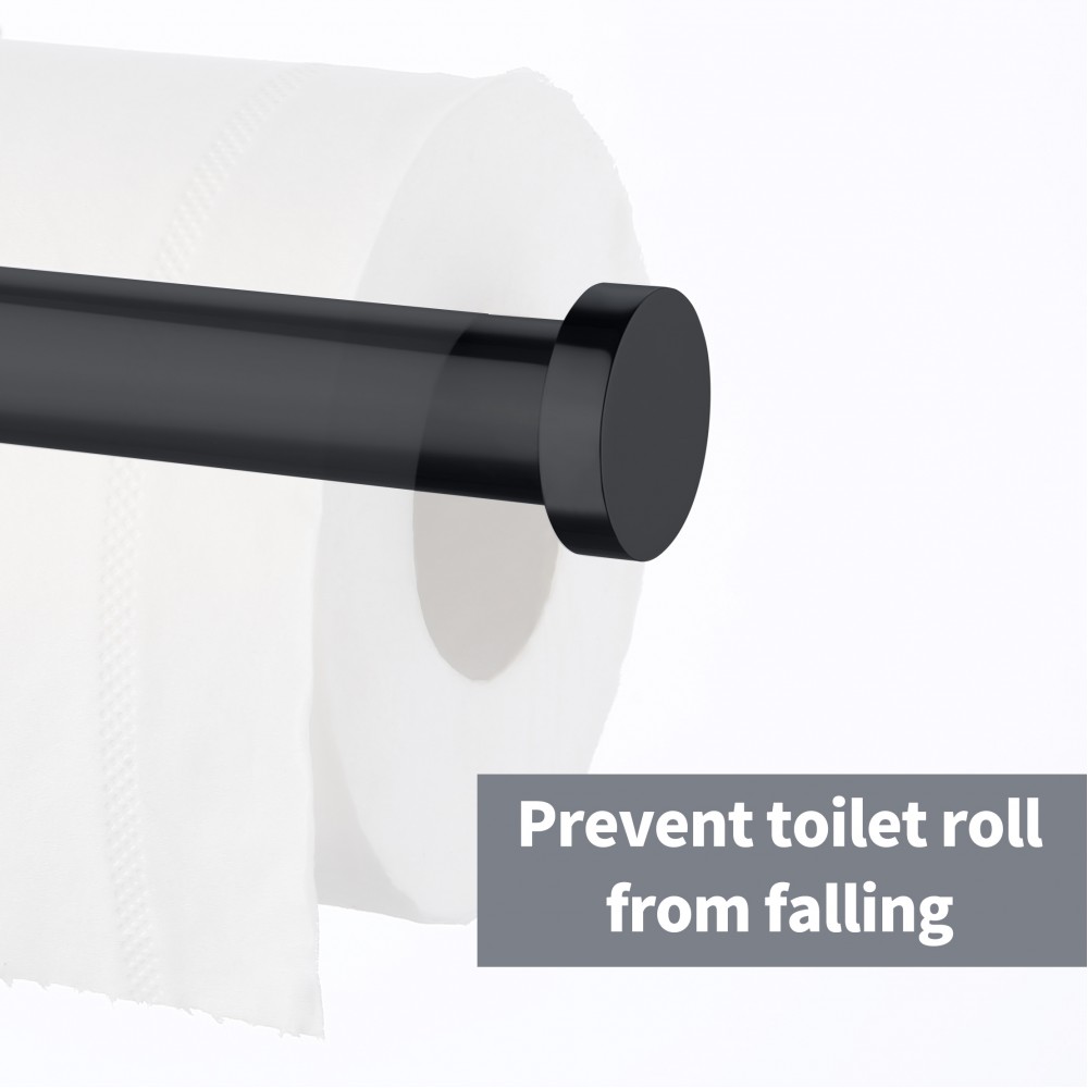 KES Matte Black Toilet Paper Holder Wall Mount Bathroom Toilet Paper Holder  for Mega Rolls SUS304 Stainless Steel Matte Black, A2572DG-BK