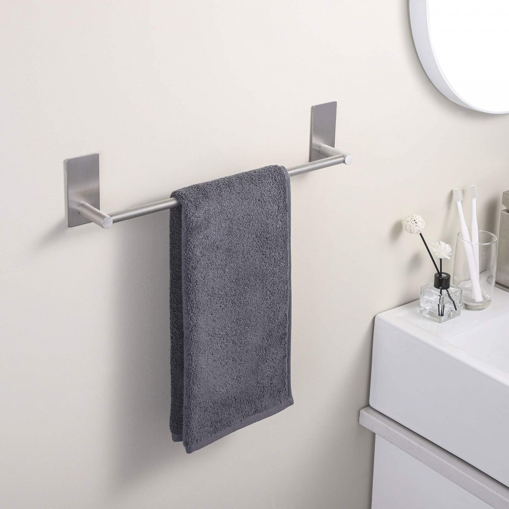 Taozun Towel Bar Self Adhesive 27.55-Inch Bathroom Brushed SUS 304