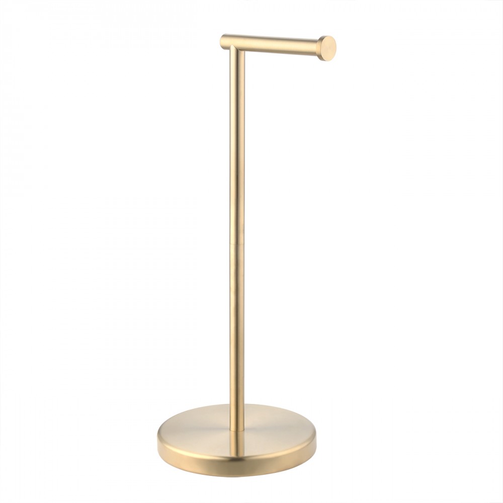 Toilet Paper Holder Stand Gold: Free Standing Tissue Roll Holder with Phone  Shelf - Toilet Roll Dispenser Storages in SUS 304 Stainless Steel for