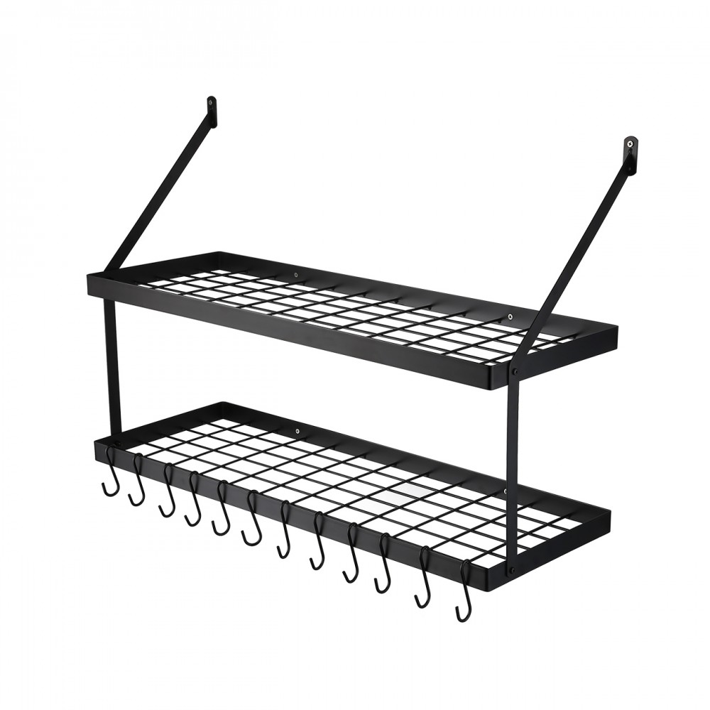 KES30-Inch Pot Rack 2 Tier Pan Rack for Kitchen Wall Mounted Pot