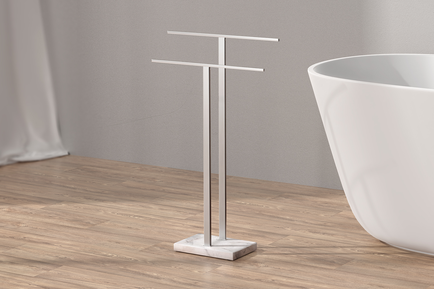 Stable Marble Base Design The natural marble base provides stability and prevents tipping, ensuring durability and reliability for your towel rack.